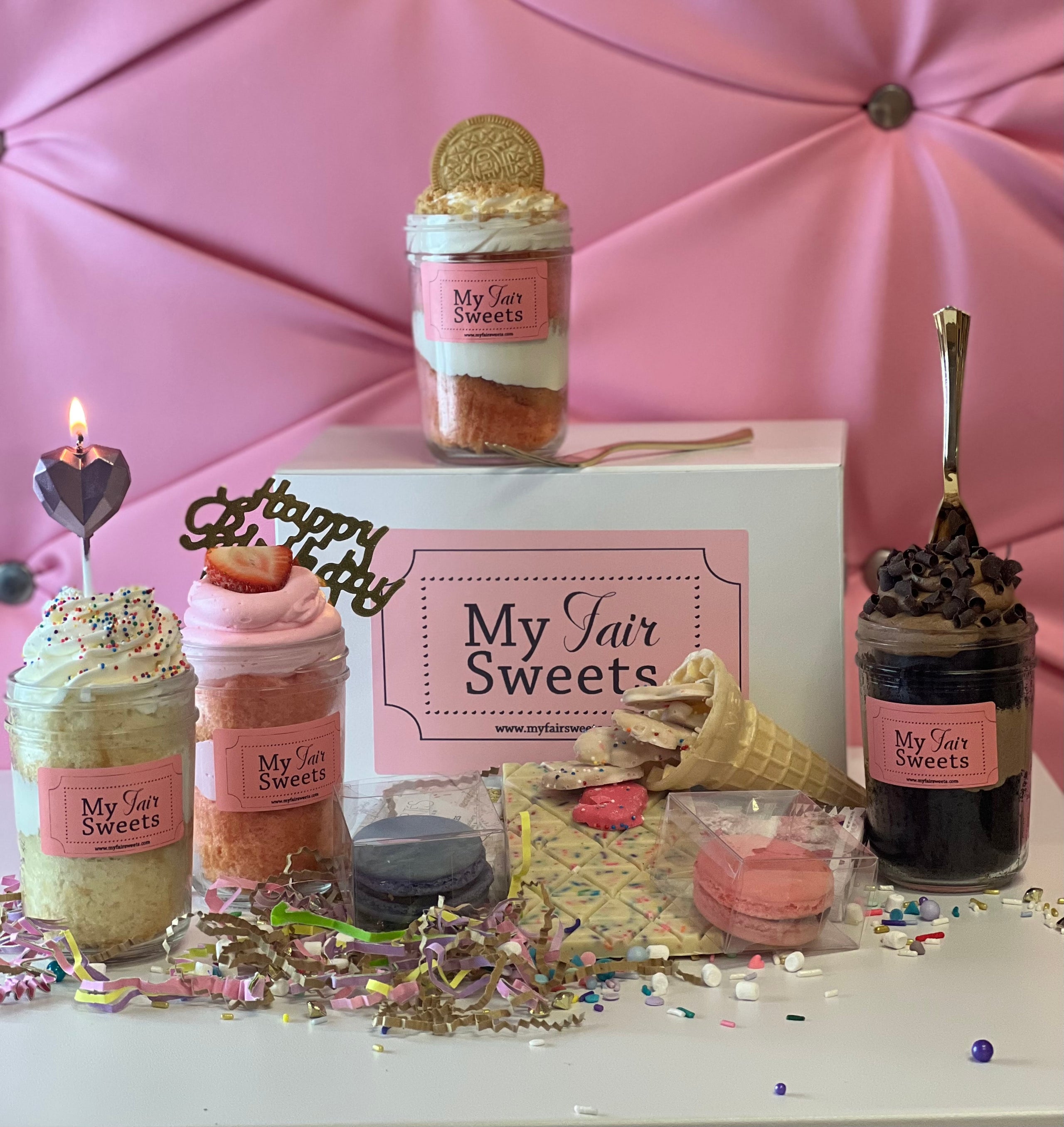 Celebration Cupcake Jar Box 4 Pack MyFairSweets